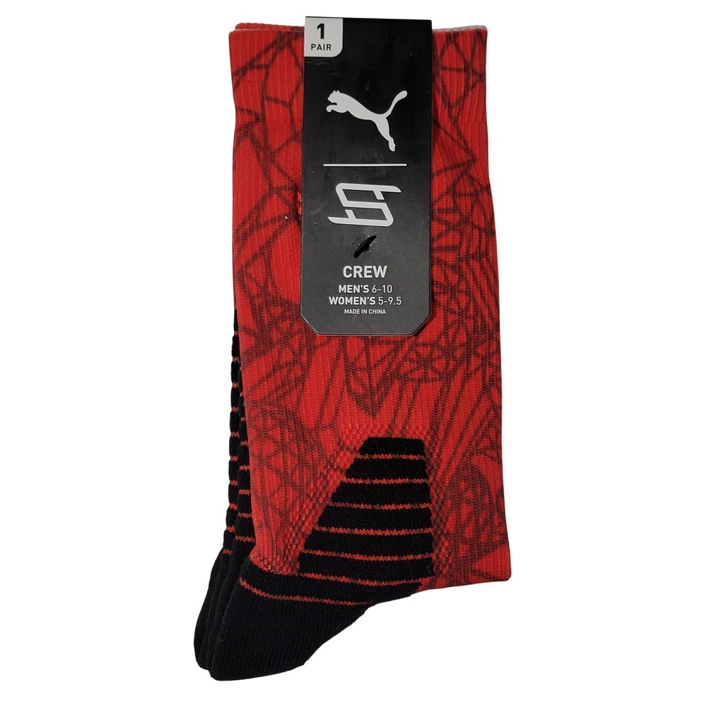 Puma Breanna Stewart Crew Socks Unisex Women 5-9.5 Men 6-10 Cushioned Geometric
